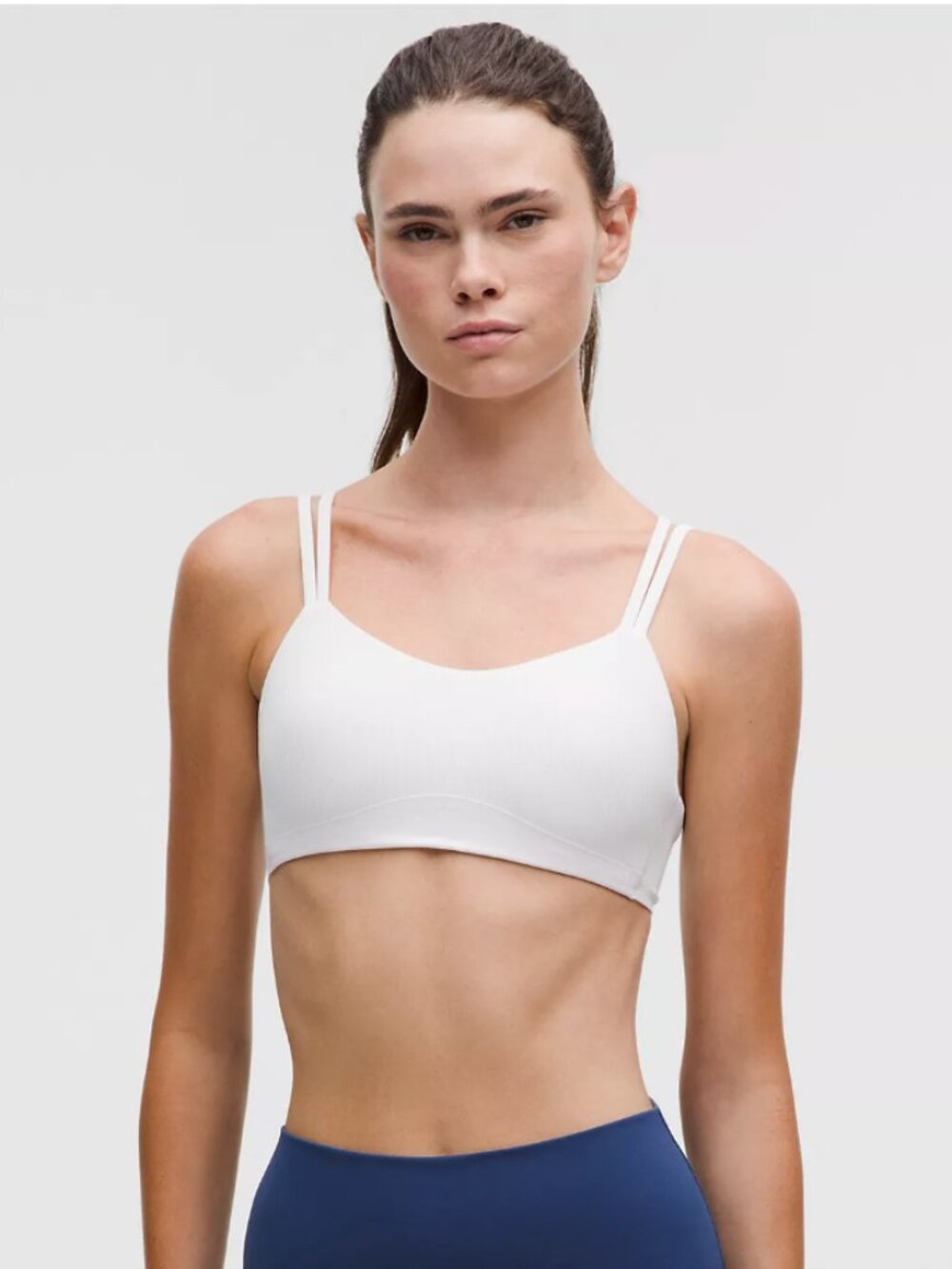 lululemon Like a Cloud Bra B/C *Ribbed in White, Size 6